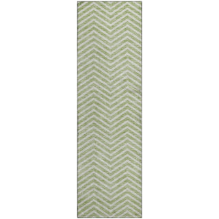 Piper Looms Mayfield Chevron AMF934 Aloe Machine Washable Area Rug Runner Main Image