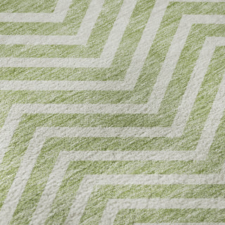 Piper Looms Mayfield Chevron AMF934 Aloe Machine Washable Area Rug Swatch Image
