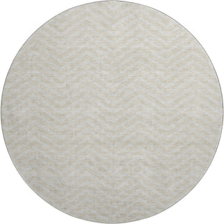 Piper Looms Mayfield Chevron AMF934 Beige Machine Washable Area Rug Round Main Image
