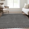 Piper Looms Mayfield Chevron AMF934 Black Machine Washable Area Rug Lifestyle Image Feature
