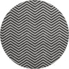 Piper Looms Mayfield Chevron AMF934 Black Machine Washable Area Rug Round Main Image