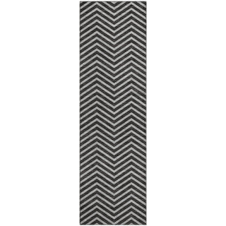 Piper Looms Mayfield Chevron AMF934 Black Machine Washable Area Rug Runner Main Image
