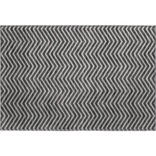 Piper Looms Mayfield Chevron AMF934 Black Machine Washable Area Rug Scatter Main Image
