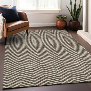 Piper Looms Mayfield Chevron AMF934 Brown Machine Washable Area Rug Lifestyle Image Feature