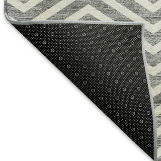 Piper Looms Mayfield Chevron AMF934 Gray Machine Washable Area Rug Backing Image