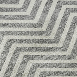 Piper Looms Mayfield Chevron AMF934 Gray Machine Washable Area Rug Swatch Image