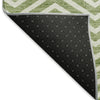 Piper Looms Mayfield Chevron AMF934 Green Machine Washable Area Rug Backing Image