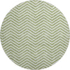 Piper Looms Mayfield Chevron AMF934 Green Machine Washable Area Rug Round Main Image