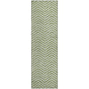Piper Looms Mayfield Chevron AMF934 Green Machine Washable Area Rug Runner Main Image