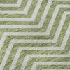 Piper Looms Mayfield Chevron AMF934 Green Machine Washable Area Rug Swatch Image