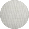 Piper Looms Mayfield Chevron AMF934 Ivory Machine Washable Area Rug Round Main Image
