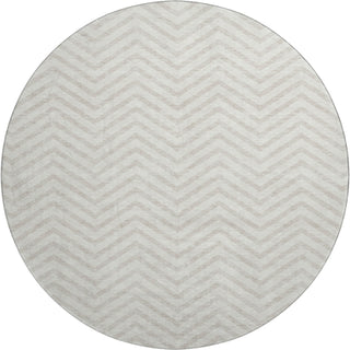 Piper Looms Mayfield Chevron AMF934 Ivory Machine Washable Area Rug Round Main Image