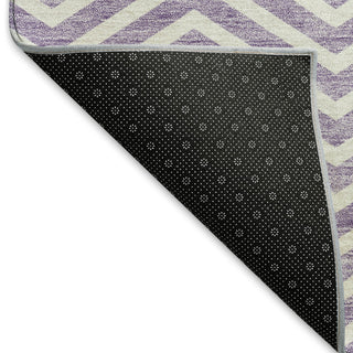 Piper Looms Mayfield Chevron AMF934 Lilac Machine Washable Area Rug Backing Image