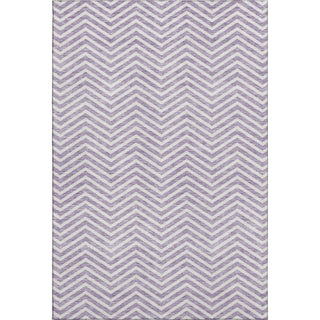 Piper Looms Mayfield Chevron AMF934 Lilac Machine Washable Area Rug main image