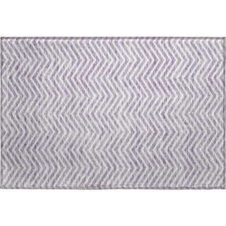 Piper Looms Mayfield Chevron AMF934 Lilac Machine Washable Area Rug Scatter Main Image
