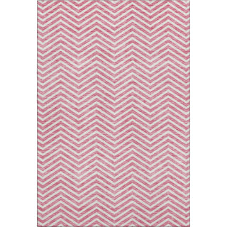 Piper Looms Mayfield Chevron AMF934 Pink Machine Washable Area Rug main image