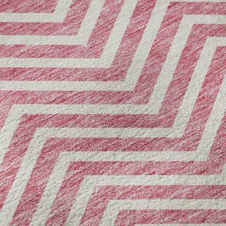 Piper Looms Mayfield Chevron AMF934 Pink Machine Washable Area Rug Swatch Image