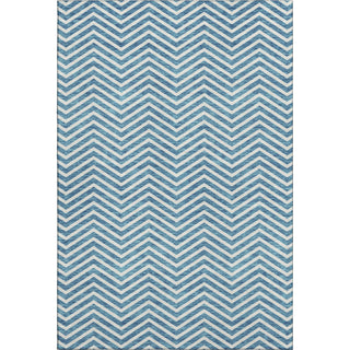 Piper Looms Mayfield Chevron AMF934 Teal Machine Washable Area Rug main image