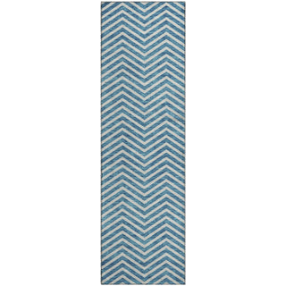 Piper Looms Mayfield Chevron AMF934 Teal Machine Washable Area Rug Runner Main Image