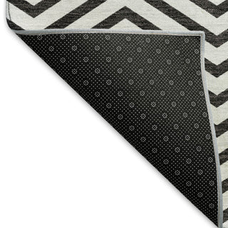 Piper Looms Mayfield Chevron AMF934 White Machine Washable Area Rug Backing Image