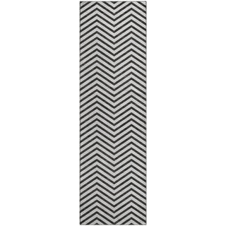 Piper Looms Mayfield Chevron AMF934 White Machine Washable Area Rug Runner Main Image
