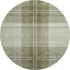 Piper Looms Mayfield Plaid AMF935 Aloe Machine Washable Area Rug Round Main Image