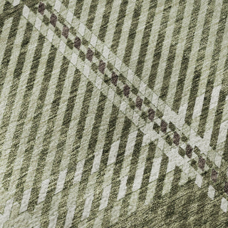 Piper Looms Mayfield Plaid AMF935 Aloe Machine Washable Area Rug Swatch Image