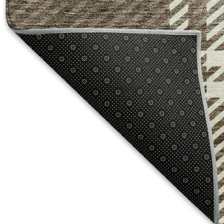 Piper Looms Mayfield Plaid AMF935 Brown Machine Washable Area Rug Backing Image