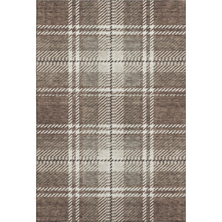 Piper Looms Mayfield Plaid AMF935 Brown Machine Washable Area Rug main image