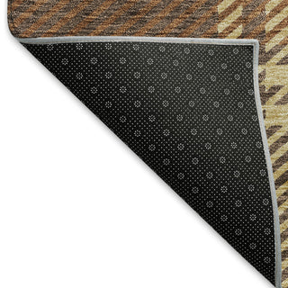 Piper Looms Mayfield Plaid AMF935 Chocolate Machine Washable Area Rug Backing Image