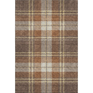 Piper Looms Mayfield Plaid AMF935 Chocolate Machine Washable Area Rug main image