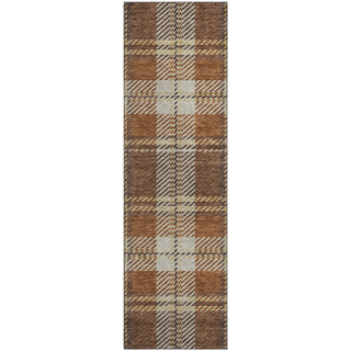Piper Looms Mayfield Plaid AMF935 Chocolate Machine Washable Area Rug Runner Main Image