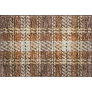 Piper Looms Mayfield Plaid AMF935 Chocolate Machine Washable Area Rug Scatter Main Image