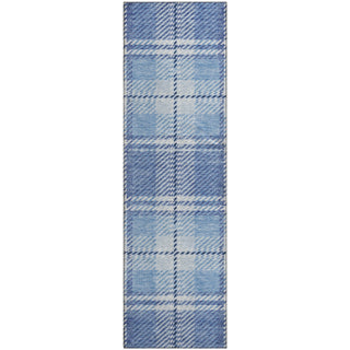 Piper Looms Mayfield Plaid AMF935 Denim Machine Washable Area Rug Runner Main Image
