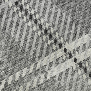 Piper Looms Mayfield Plaid AMF935 Gray Machine Washable Area Rug Swatch Image