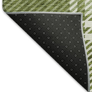 Piper Looms Mayfield Plaid AMF935 Green Machine Washable Area Rug Backing Image