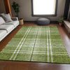 Piper Looms Mayfield Plaid AMF935 Green Machine Washable Area Rug Lifestyle Image Feature