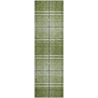 Piper Looms Mayfield Plaid AMF935 Green Machine Washable Area Rug Runner Main Image