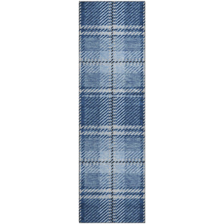 Piper Looms Mayfield Plaid AMF935 Navy Machine Washable Area Rug Runner Main Image
