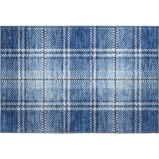 Piper Looms Mayfield Plaid AMF935 Navy Machine Washable Area Rug Scatter Main Image