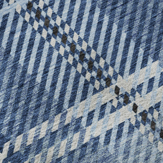 Piper Looms Mayfield Plaid AMF935 Navy Machine Washable Area Rug Swatch Image