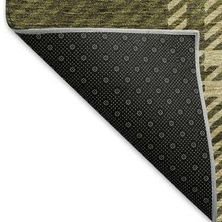 Piper Looms Mayfield Plaid AMF935 Olive Machine Washable Area Rug Backing Image