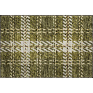 Piper Looms Mayfield Plaid AMF935 Olive Machine Washable Area Rug Scatter Main Image