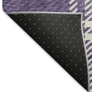 Piper Looms Mayfield Plaid AMF935 Purple Machine Washable Area Rug Backing Image