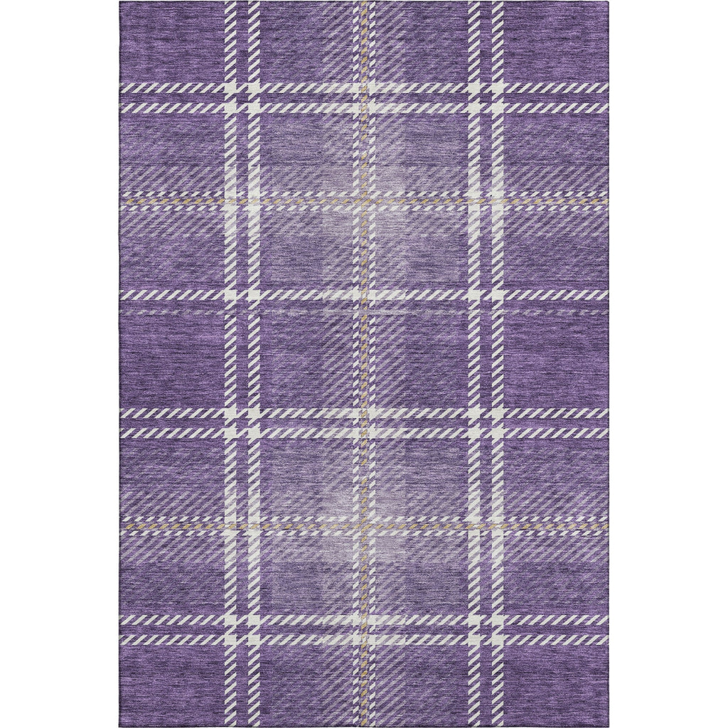 Piper Looms Mayfield Plaid AMF935 Purple Machine Washable Area Rug ...