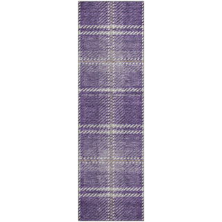 Piper Looms Mayfield Plaid AMF935 Purple Machine Washable Area Rug Runner Main Image