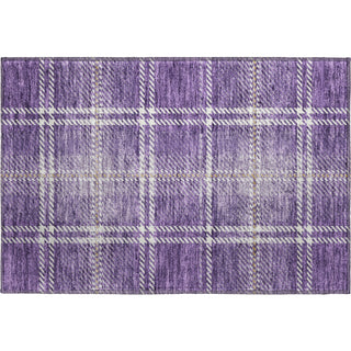 Piper Looms Mayfield Plaid AMF935 Purple Machine Washable Area Rug Scatter Main Image