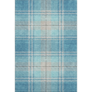 Piper Looms Mayfield Plaid AMF935 Teal Machine Washable Area Rug main image