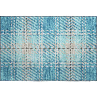Piper Looms Mayfield Plaid AMF935 Teal Machine Washable Area Rug Scatter Main Image