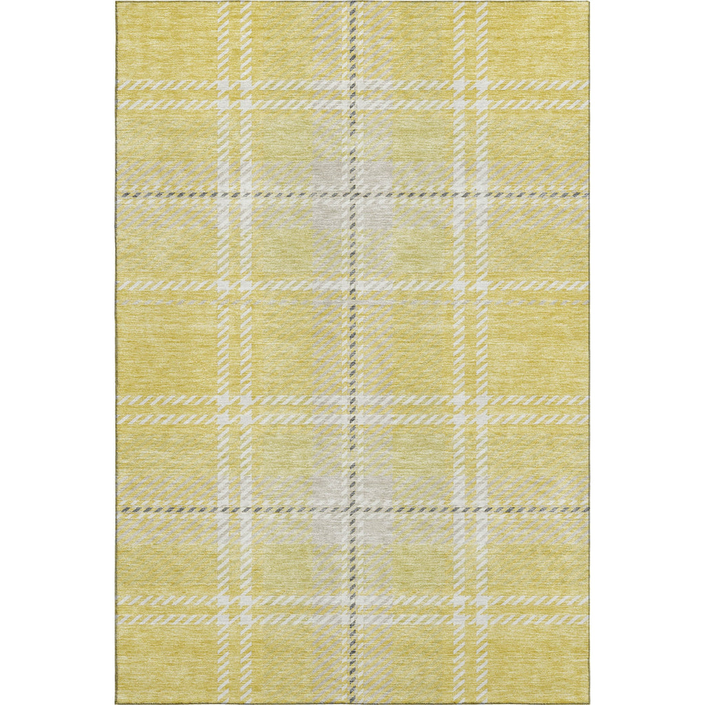 Piper Looms Mayfield Plaid AMF935 Yellow Machine Washable Area Rug main image
